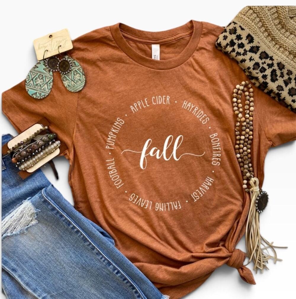 Bella + Canvas Women's Small Orange White Short Sleeve Crew Neck T-Shirt